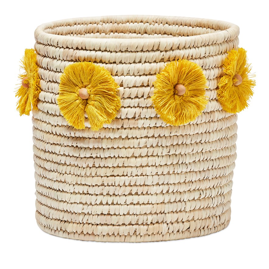 Juju Flower Natural & Yellow Basket Adairs