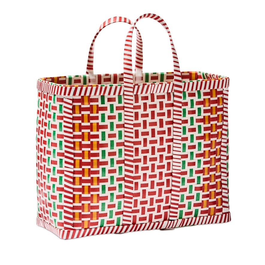 Breeze Red White and Orange Basket Baskets Adairs