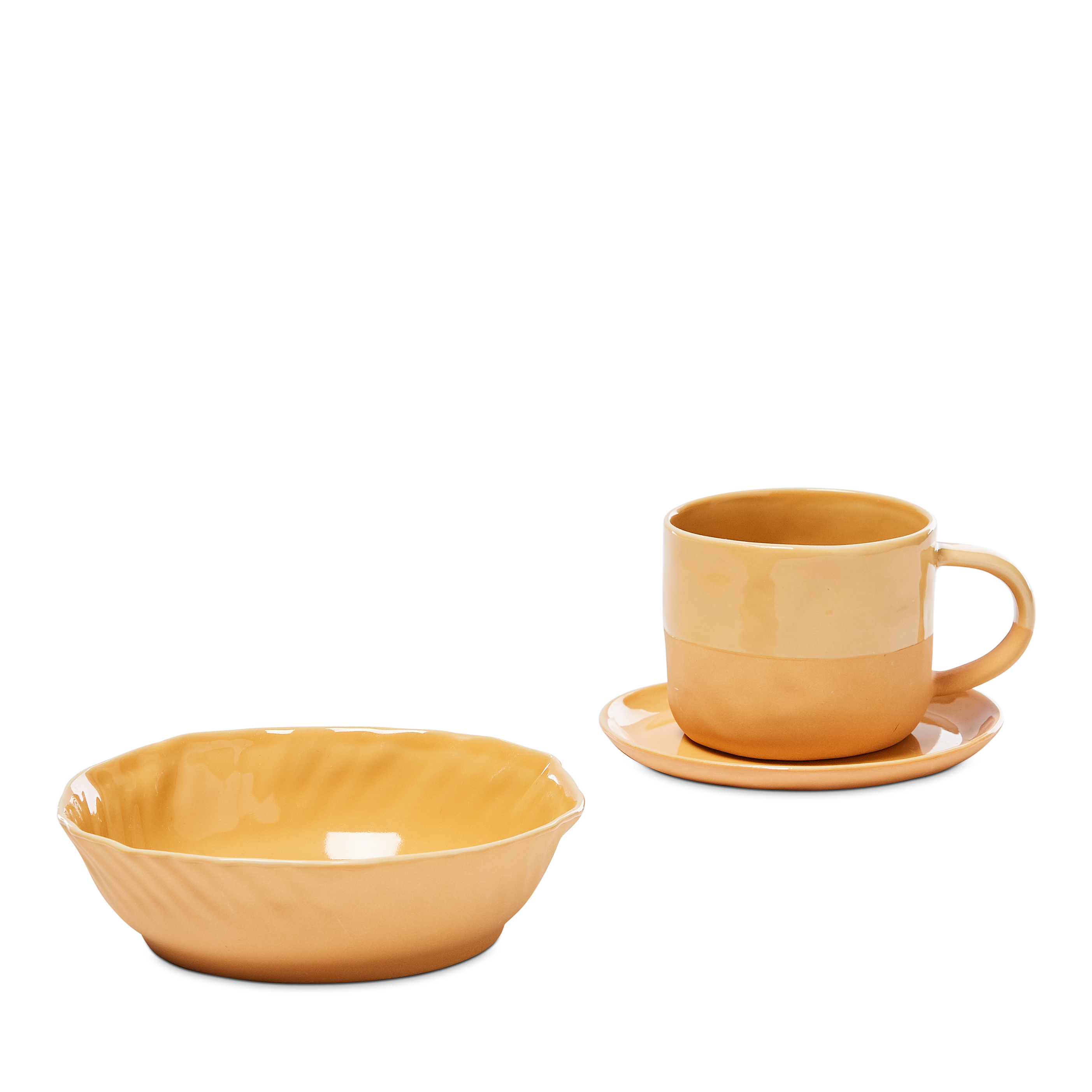 Fluted Servingware Dessert Bowl Dia15xH4cm Mustard OFFLINE Adairs