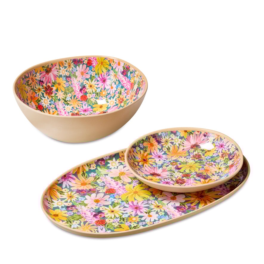 In Bloom Snapdragon Melamine Servingware Adairs