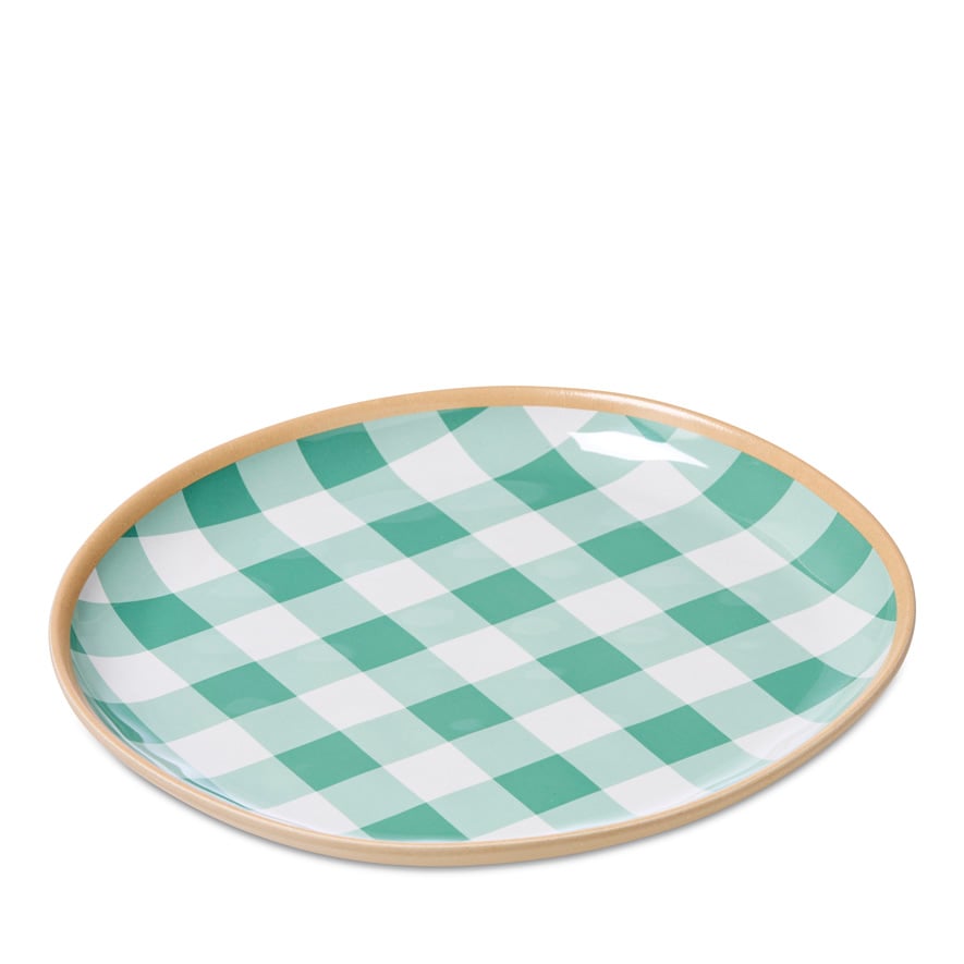 Unique Teal Gingham & Fruits Picnic Paper Plates - 9 Inch, Pack Of 8, Disposable Party Plates - View #7