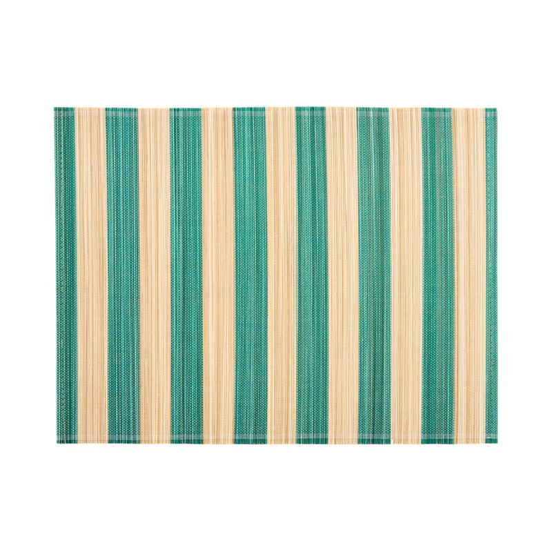 Serafina Teal & Natural Stripe Placemat Pack of 2