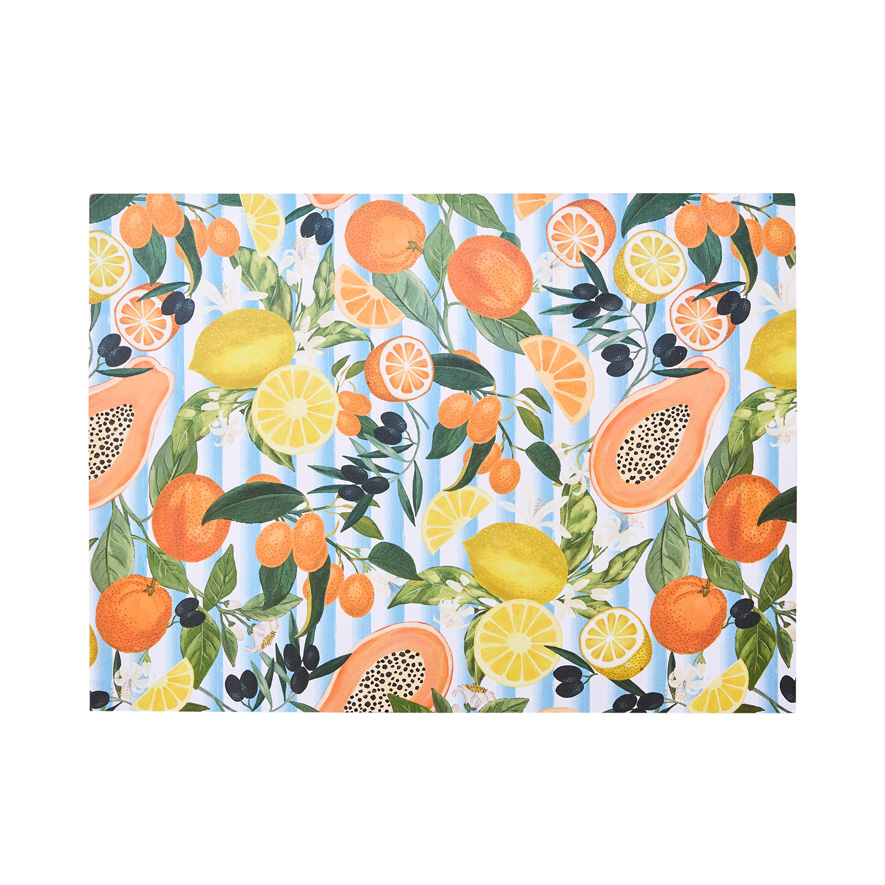 Mediterranean La Fruitta Paper Placemats Pack of 50 Adairs