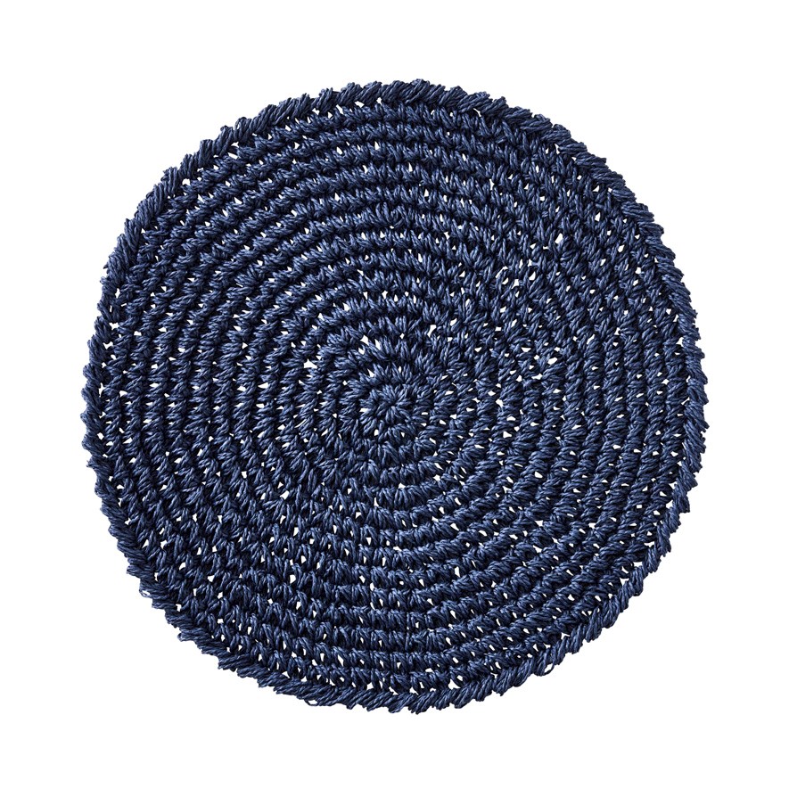 Crochet Navy Placemats Pack of 2 Adairs