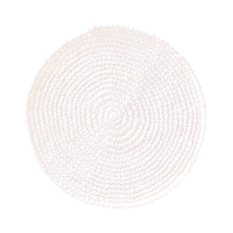Crochet White Placemats Pack of 2 | Adairs