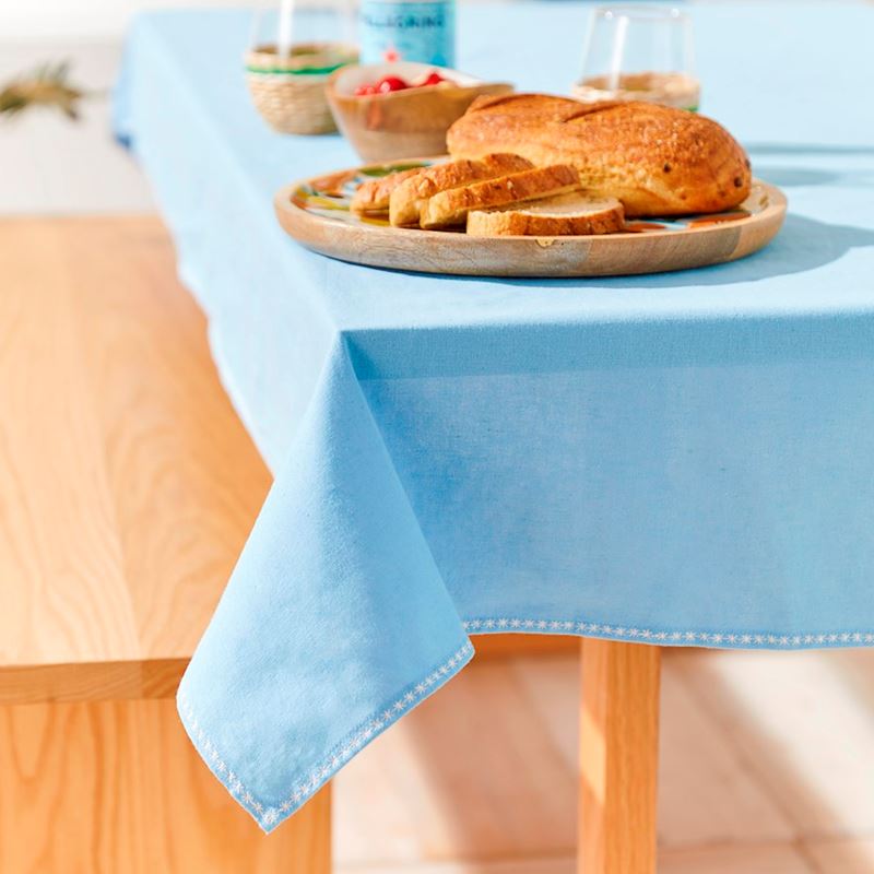 Santorini Cloud Blue Tablecloth