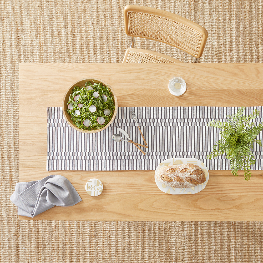 Ania Charcoal Table Runner Adairs