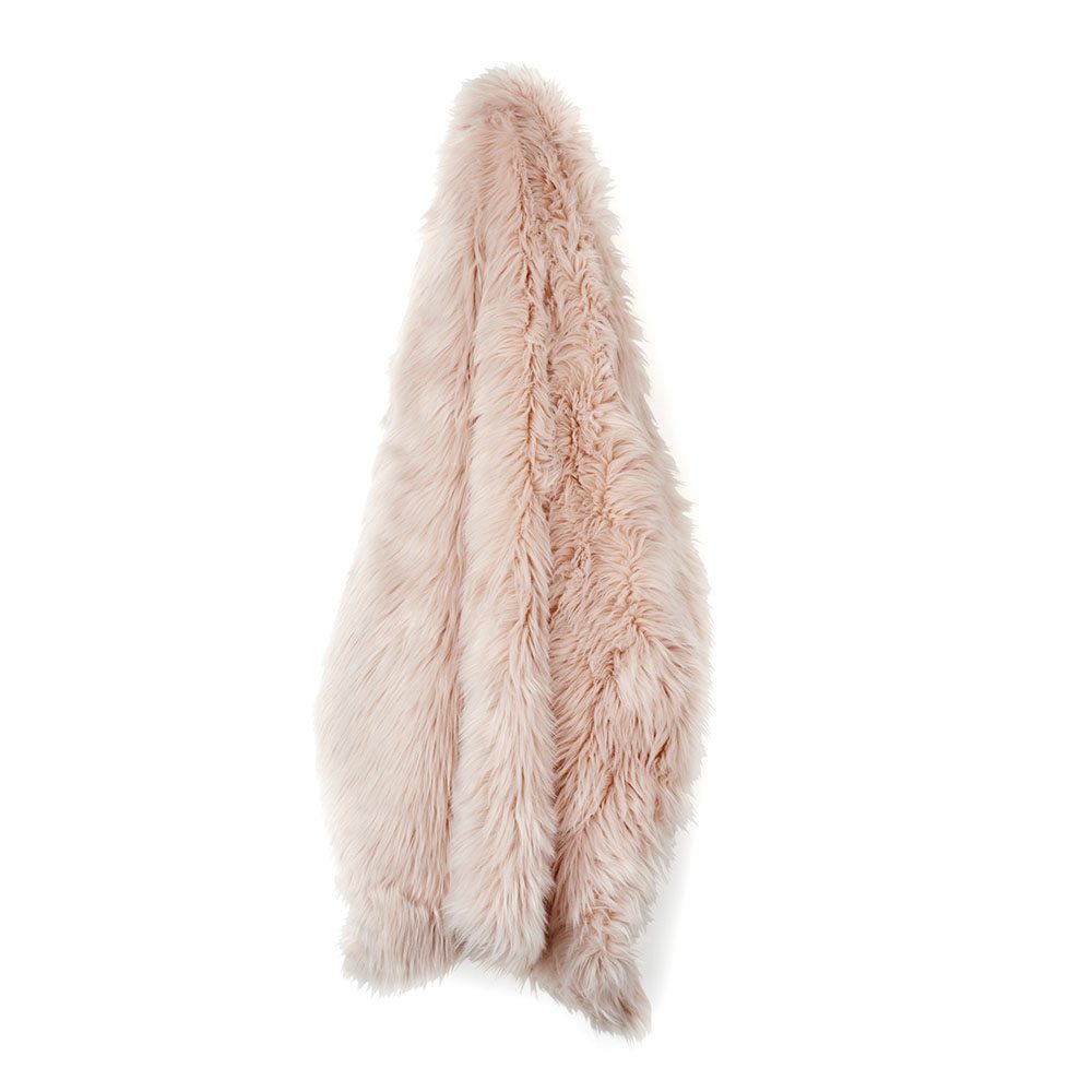Home Republic Alpine Dusty Pink Fur Throw Adairs