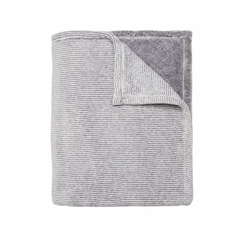 Ultra Soft Grey Stripe Blanket - OFFLINE