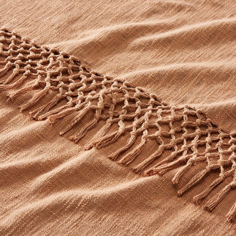 Macrame Desert Sand Knot Throw