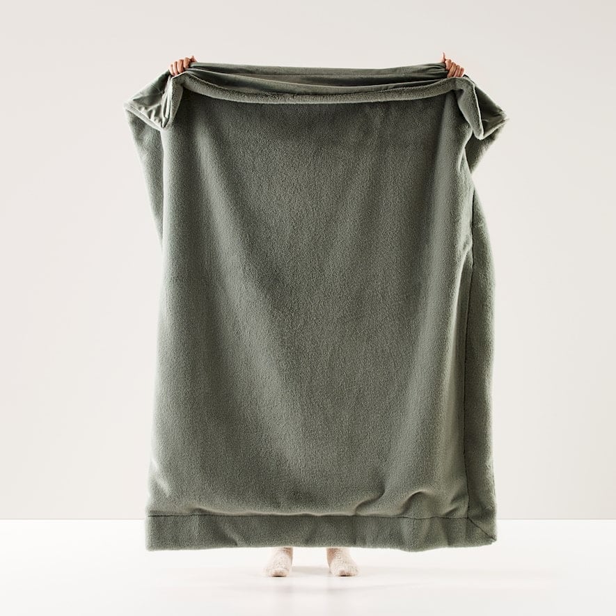 Astoria Sage Fur Throw Adairs