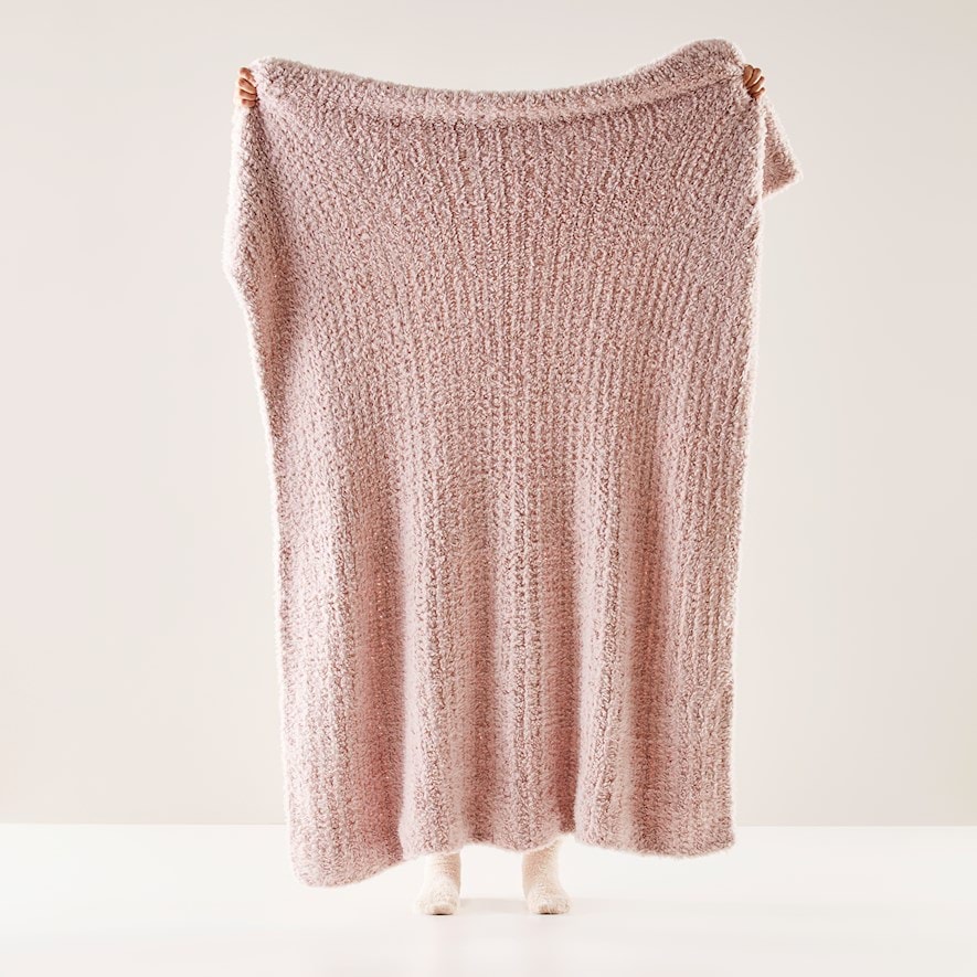 Munich Blush Feather Yarn Throw Adairs