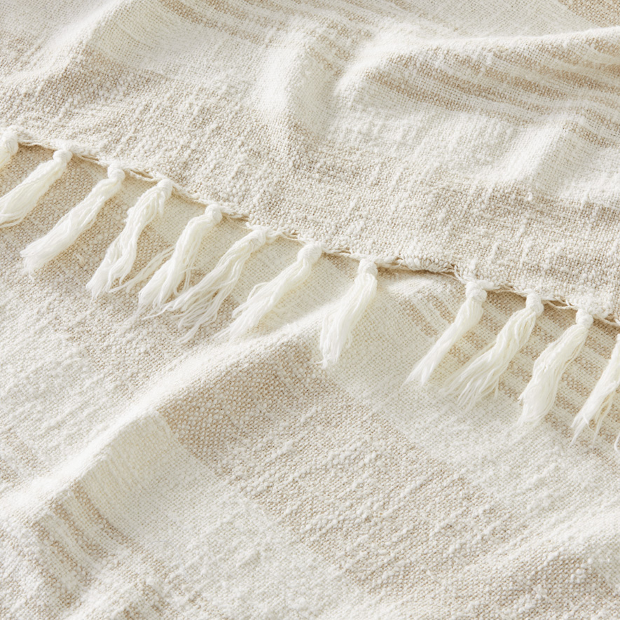 Argo Natural Stripe Throw Adairs