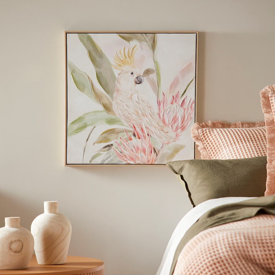 Animalia White Cockatoo Canvas Adairs