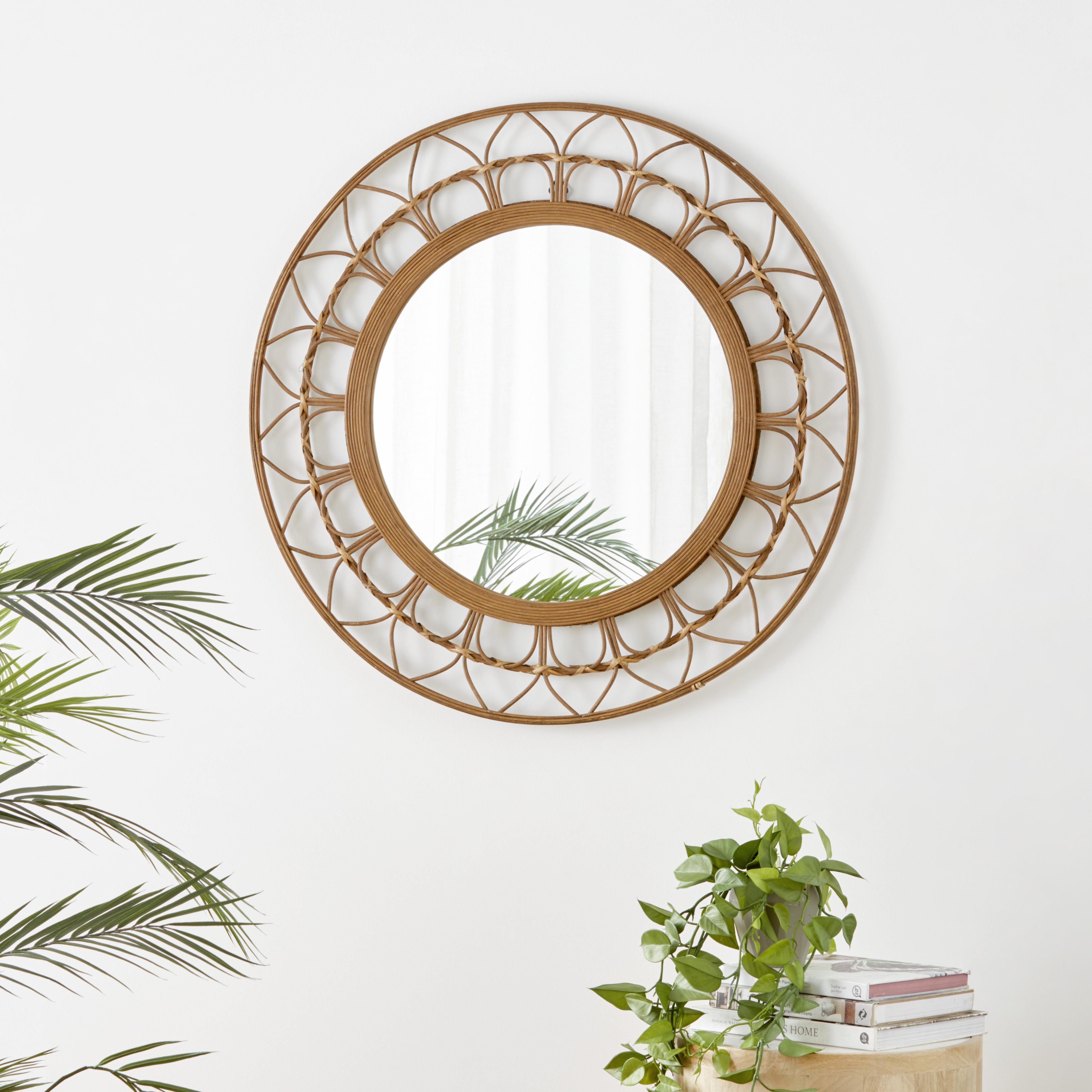 Barbados Natural Round Mirror Adairs