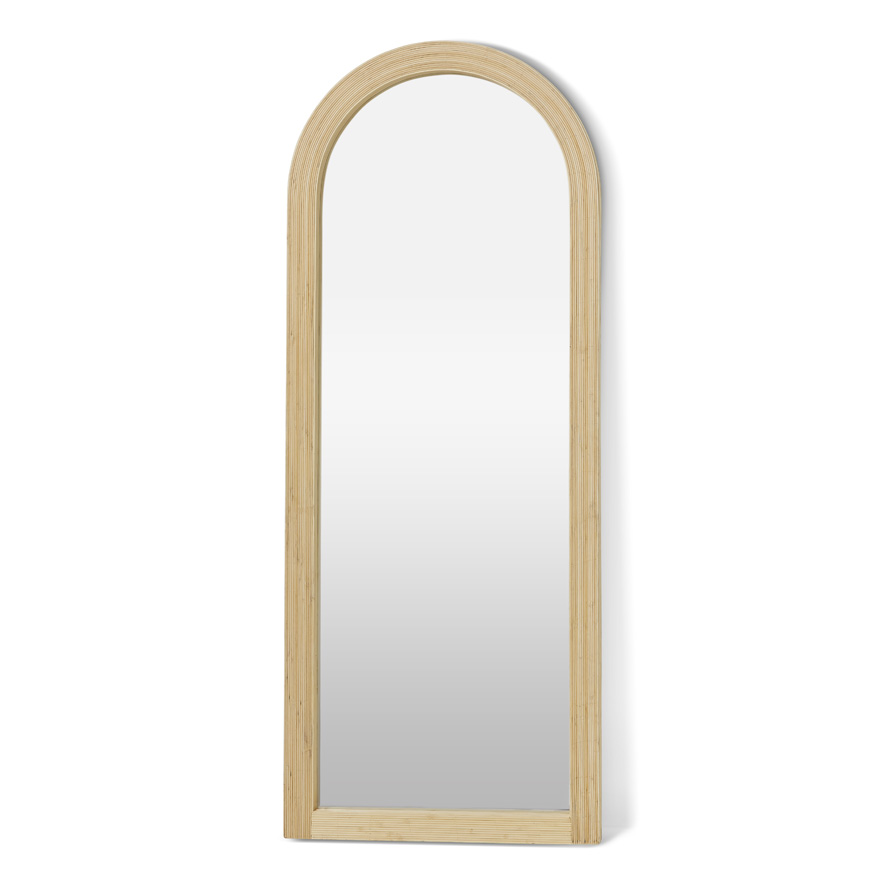 Corfu Natural Floor Arch Mirror Adairs