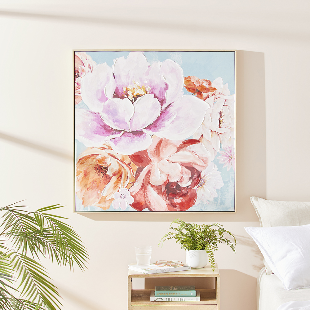 Floribunda Pink Rosa Canvas Homewares Adairs