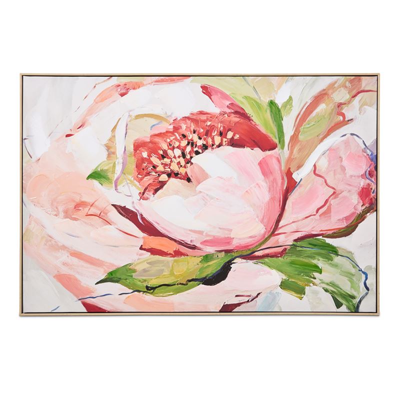 Floribunda Pink Peony Canvas | Adairs