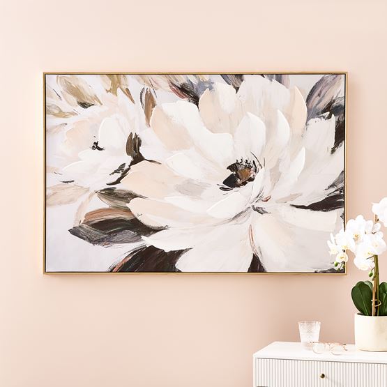 Bloom White Rose Canvas