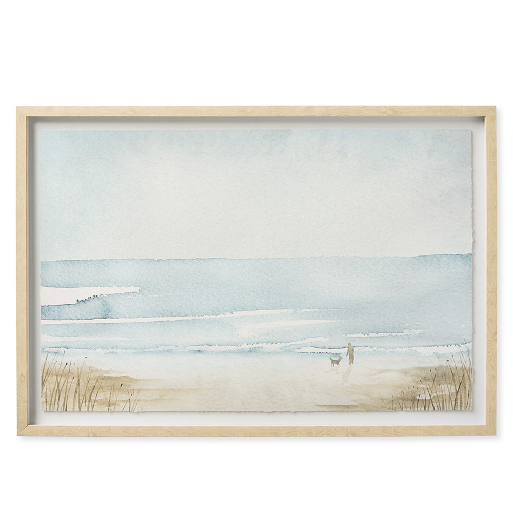 Clear Skies Beach Walk Framed Wall Art Adairs