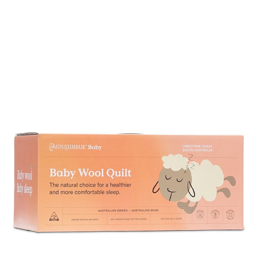 MiniJumbuk Baby Wool Cot Quilt Nursery Adairs