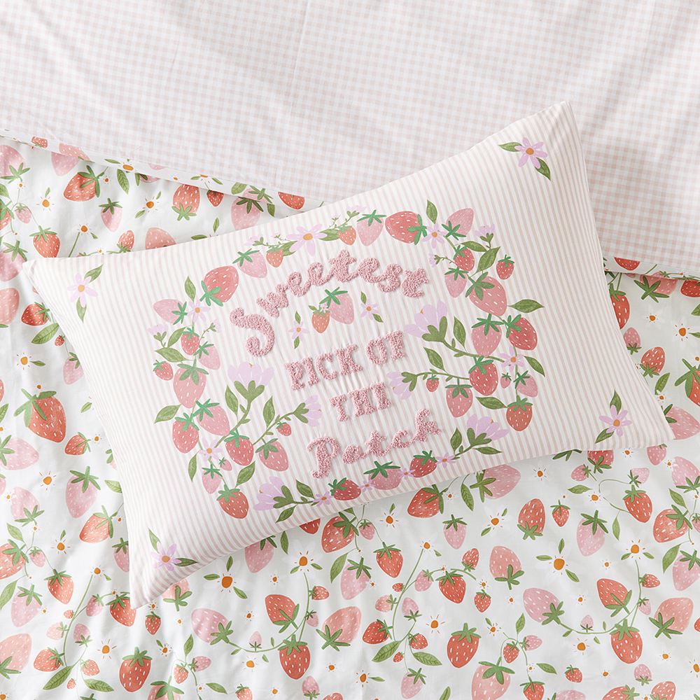 Adairs Kids The Sweetest Pick White Pillowcase Adairs