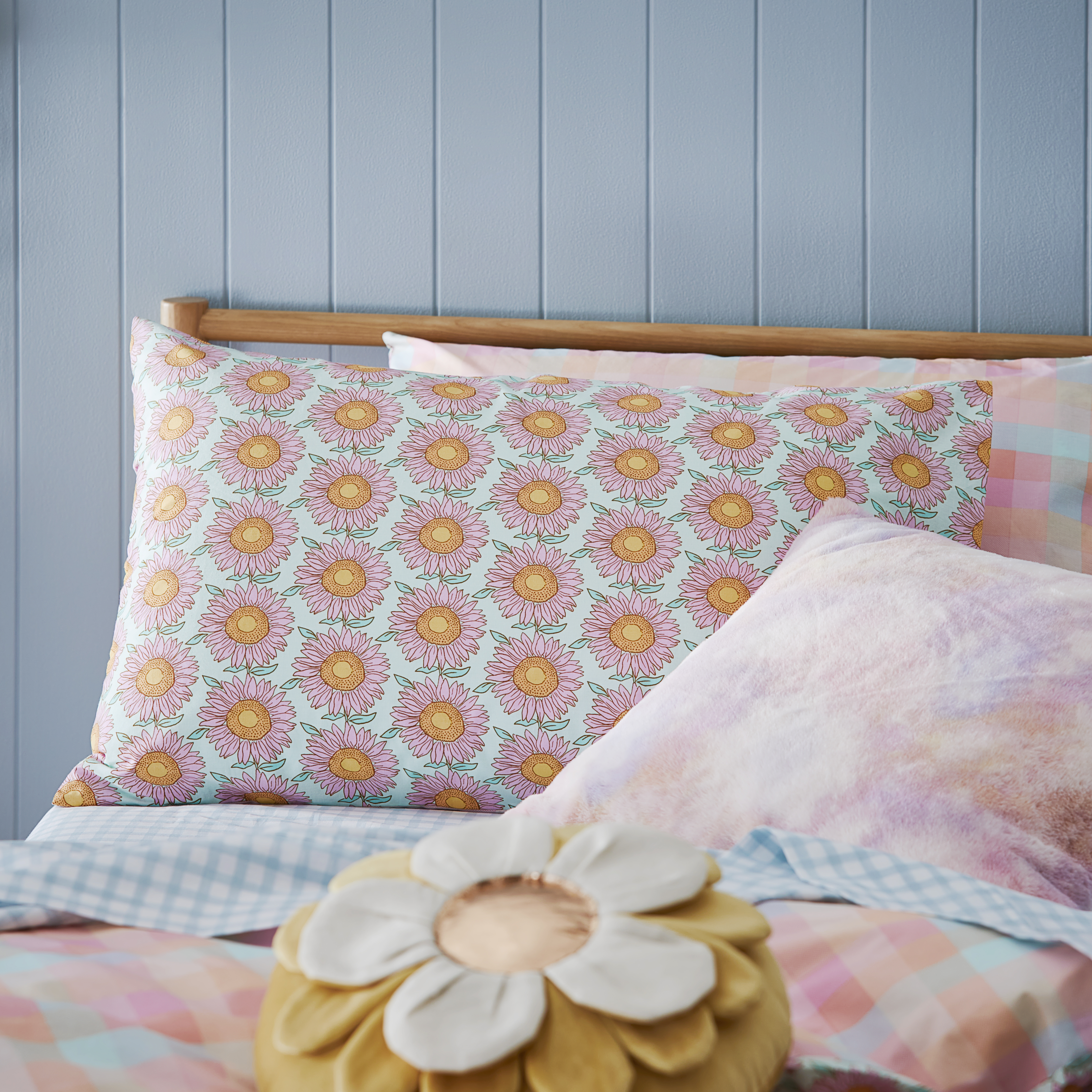 Adairs Kids Sunflower Multi Stonewashed Quilt Cover Adairs