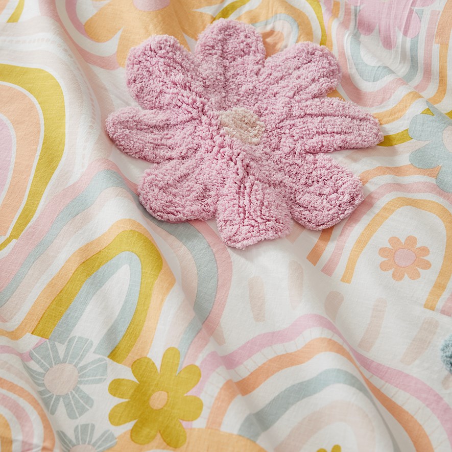 Adairs Kids Sunshine & Rainbows Quilt Cover Set Adairs