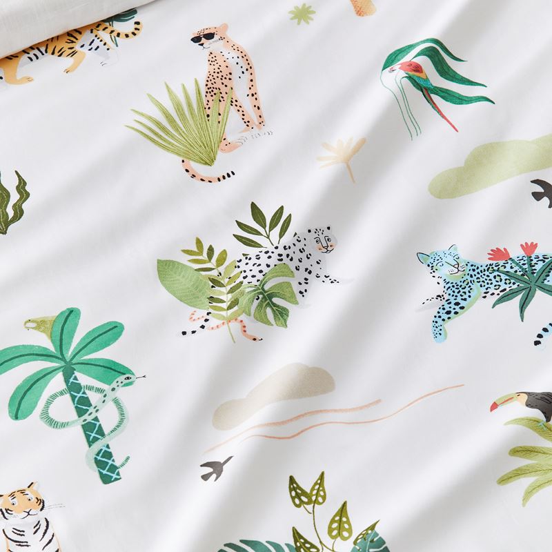 Adairs Kids - Animal Paradise Jungle Green Quilt Cover Set | Adairs
