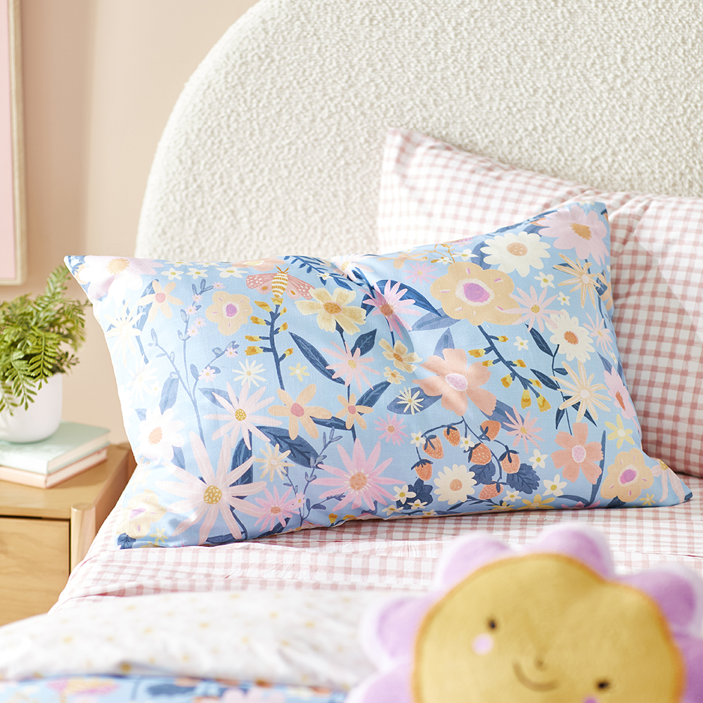 Adairs Kids Spring Garden Bluebell Quilt Cover Set Adairs