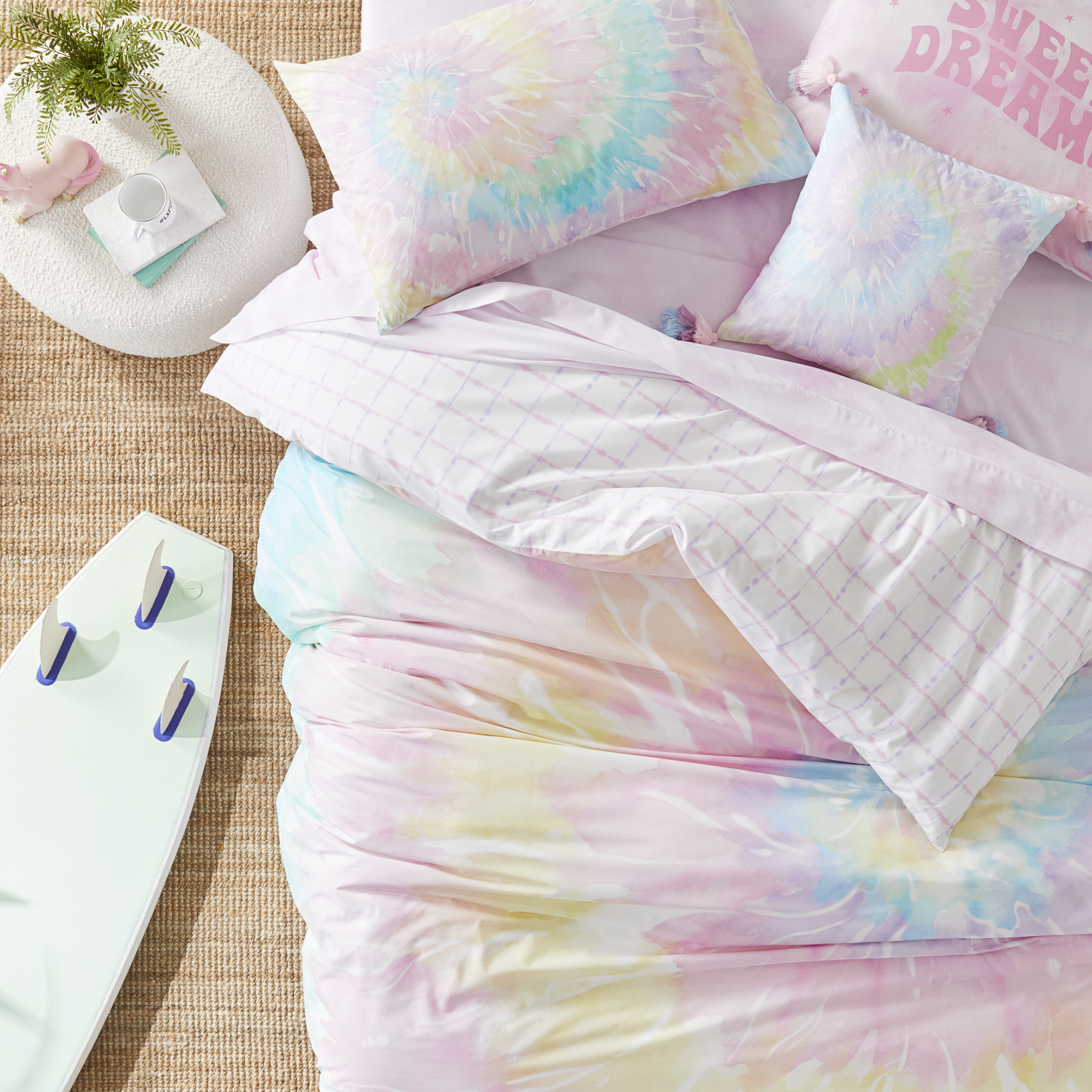 Tie dye cheap quilt set