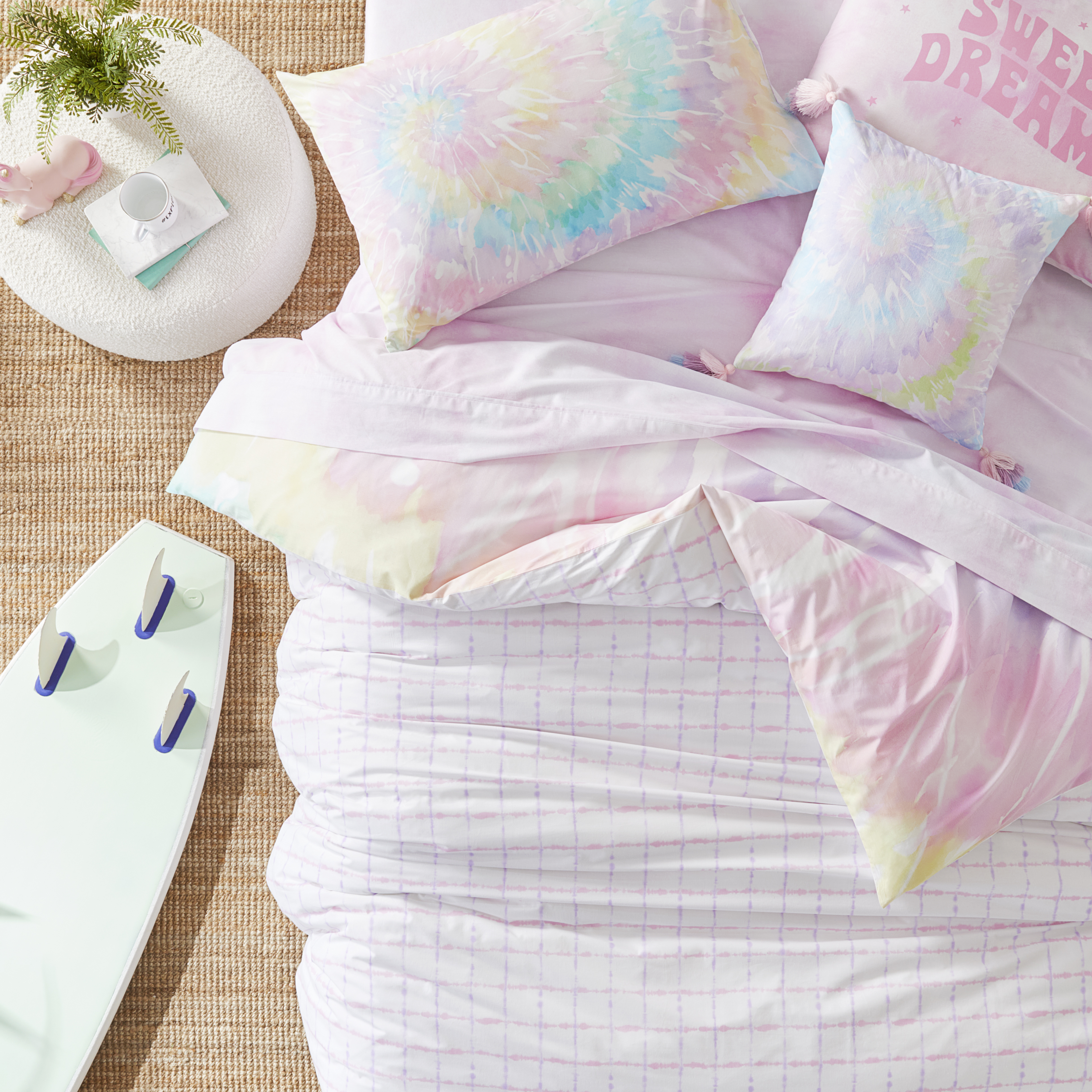 Adairs Kids Ziggy Tie Dye Rainbow Quilt Cover Set Adairs