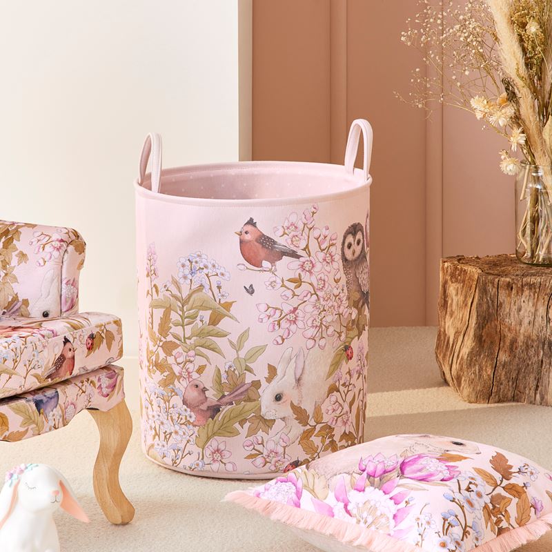 Fleur Harris Woodlands Pink Printed Basket