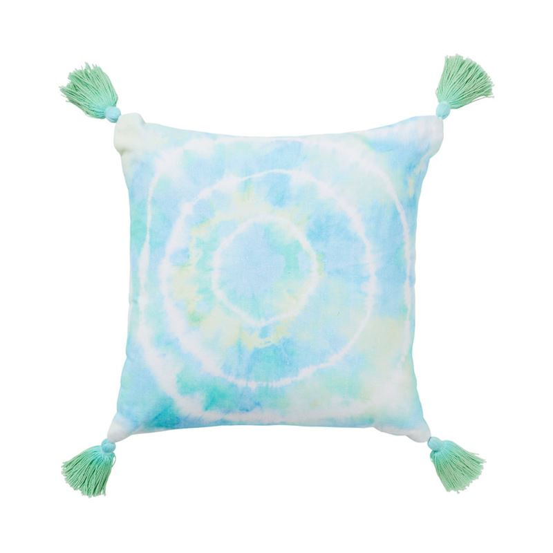Zephyr Aqua Tie Dye Textured Cotton Cushion