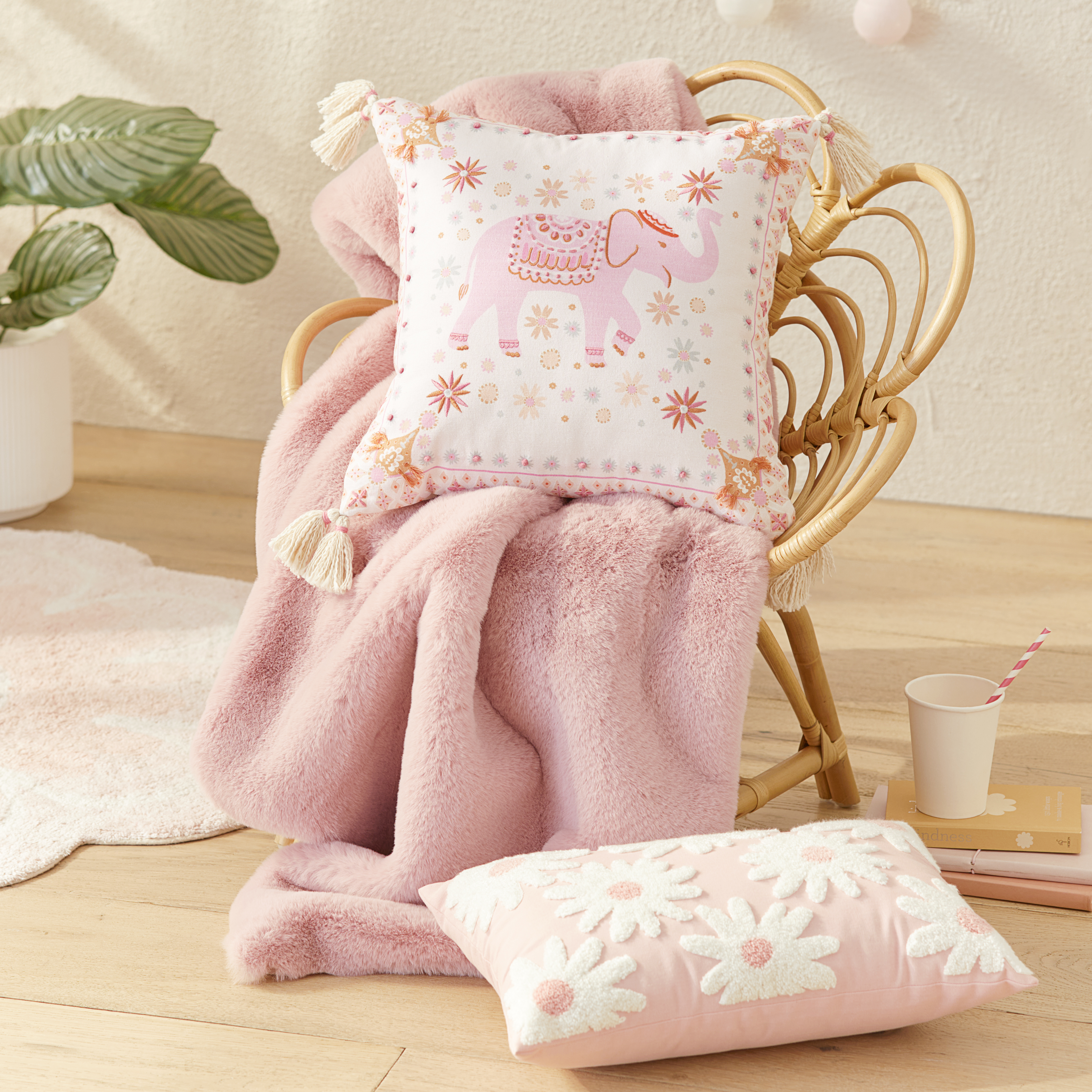 Pink hotsell elephant pillow