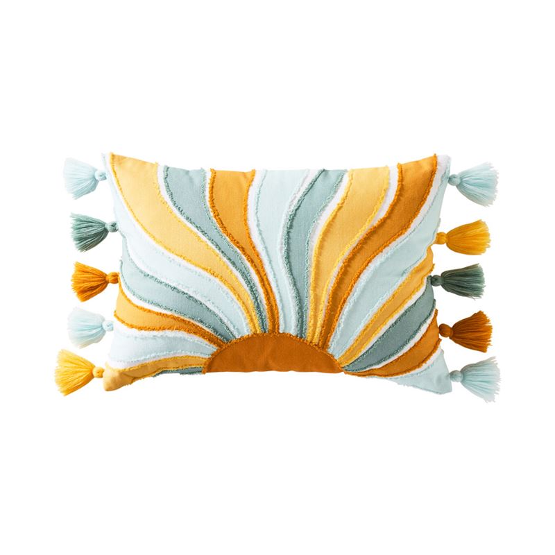 Wobbly Sun Textured Cotton Cushion