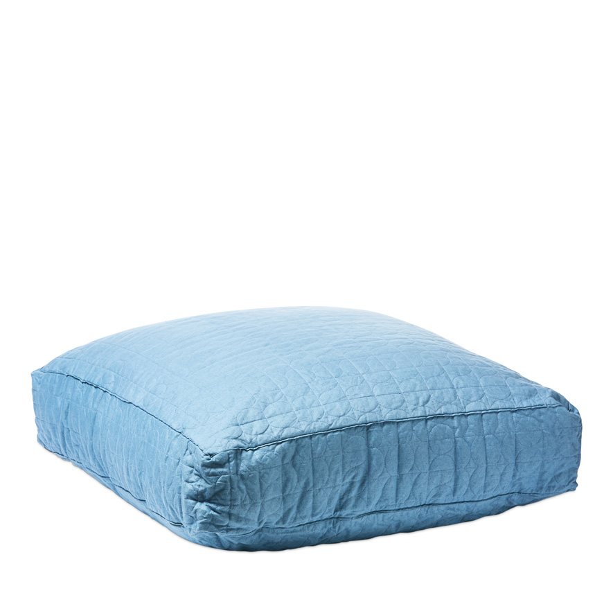 Vintage Washed Linen Denim Floor Cushion Home Gifts Adairs Kids