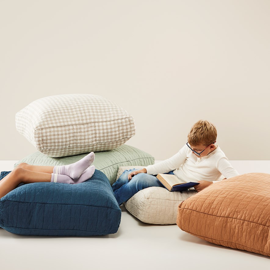 Navy floor pillow clearance