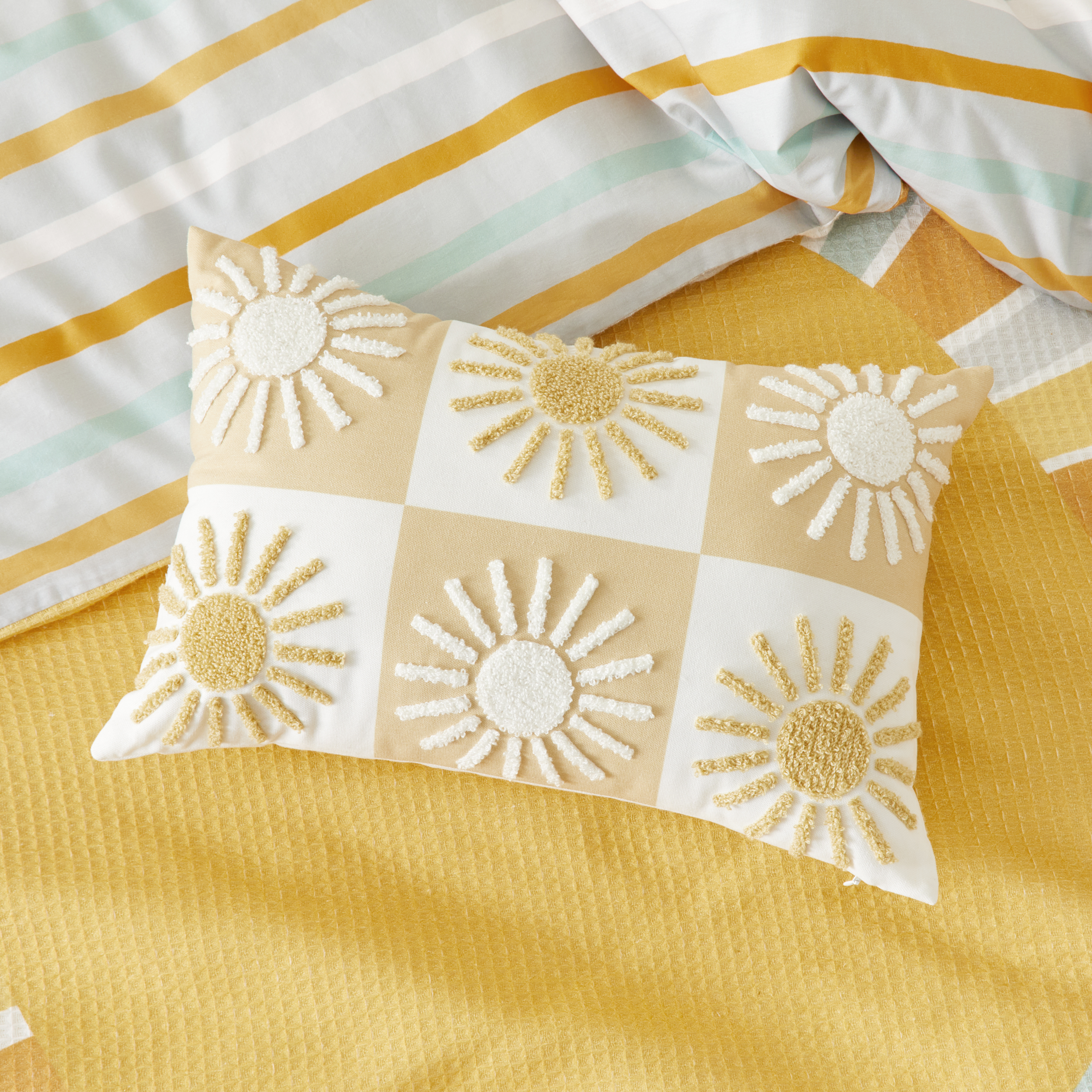 Adairs Kids Sunshine Sonny Tufted Cushion Kids Cushions Adairs
