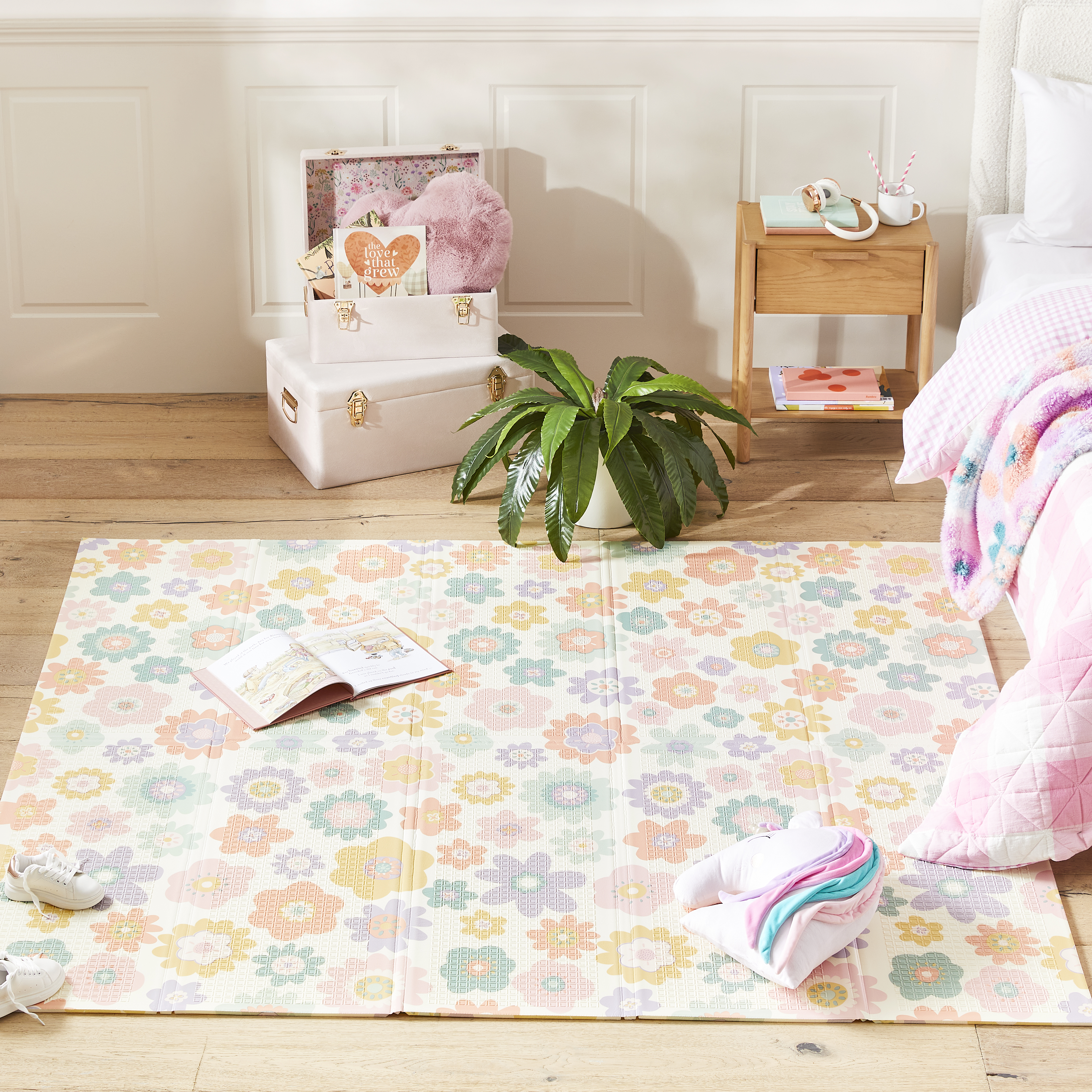 Floral play mat best sale