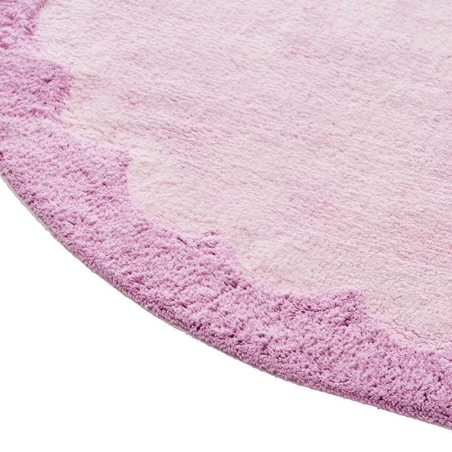 Adairs Kids Reece Lilac Scallop Rug Adairs