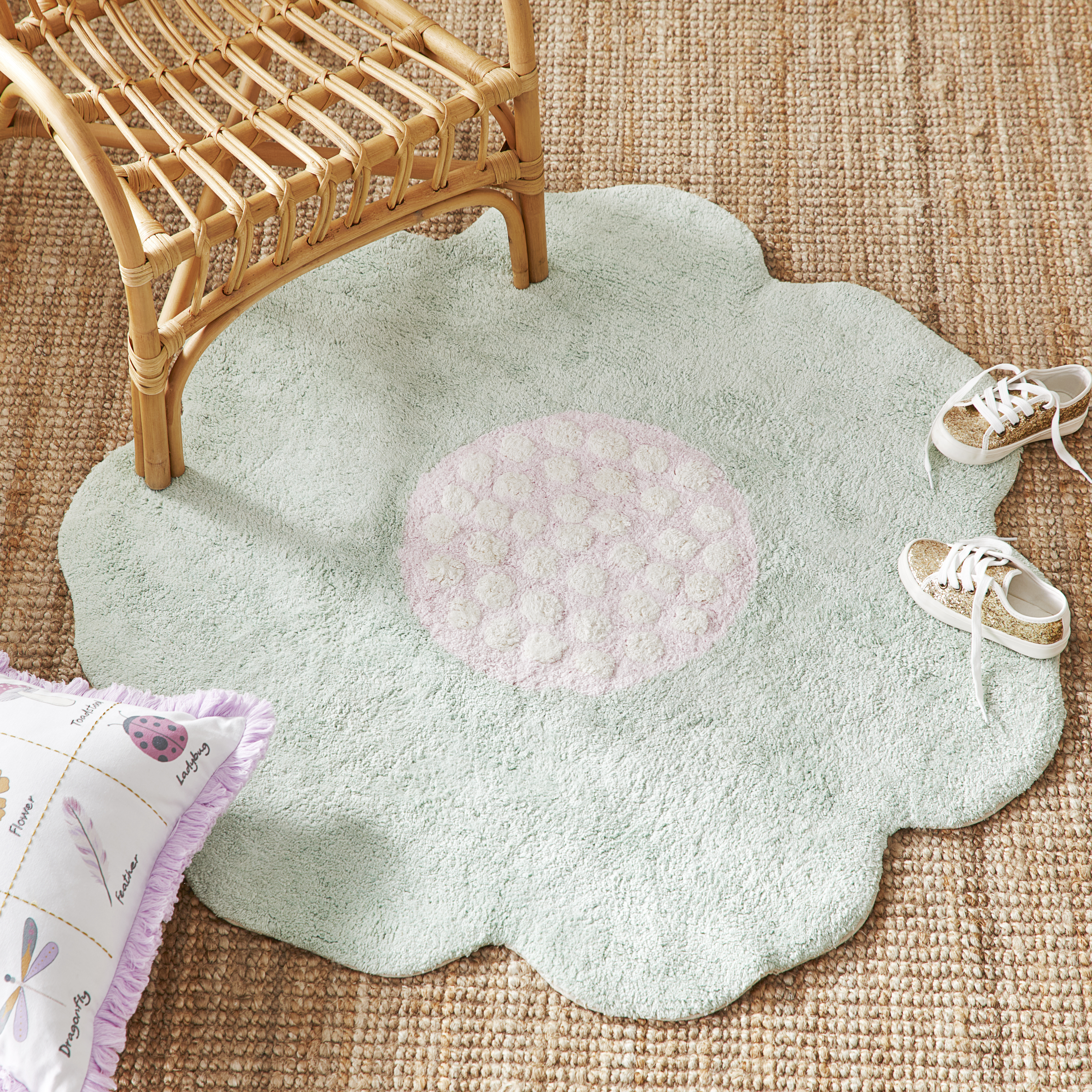 Adairs Kids - Pretty Daisy Round Designer Rug Collection | Adairs