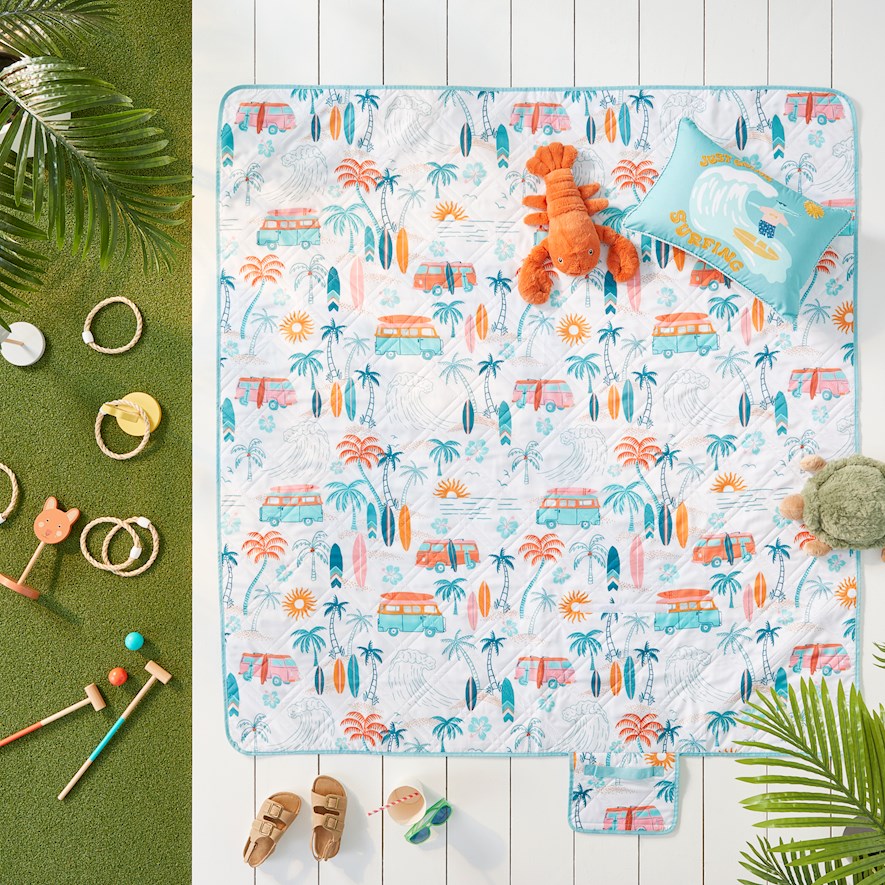 Adairs Kids Summer Surf Outdoor Play Mat Adairs