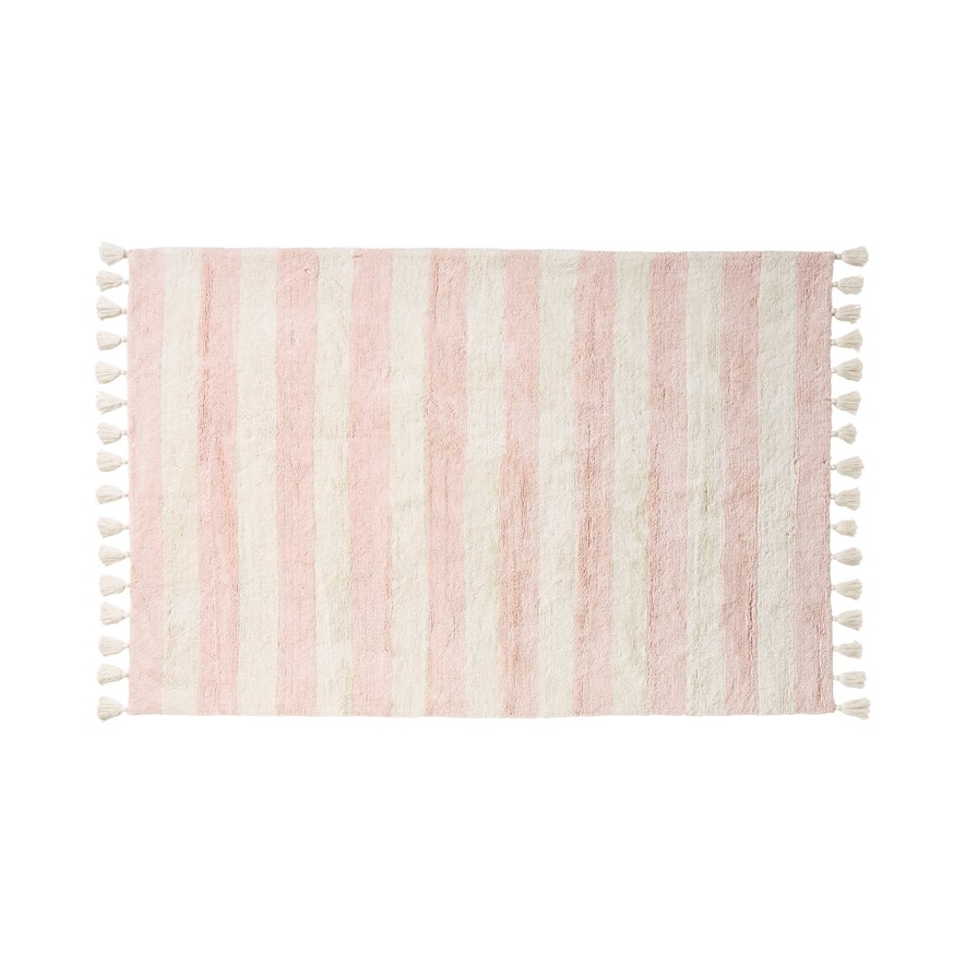 Adairs Kids Kids Pink Stripe Rug Adairs
