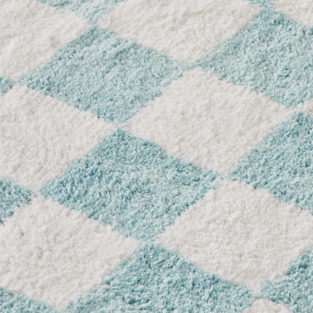 Adairs Kids - Decorative Blue Check Rug | Adairs