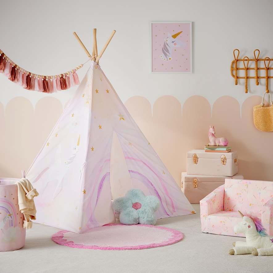 Adairs Kids Fantasyland Unicorn Teepee Kids Gifts Toys Adairs