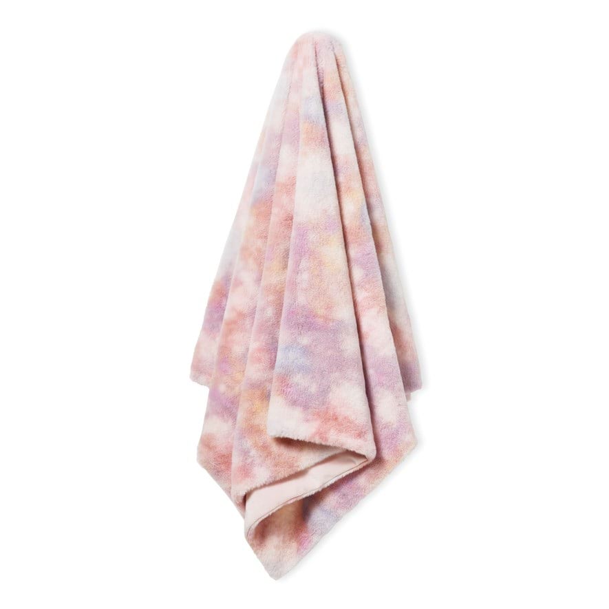 Adairs Kids TieDye Multi Faux Fur Throw Adairs
