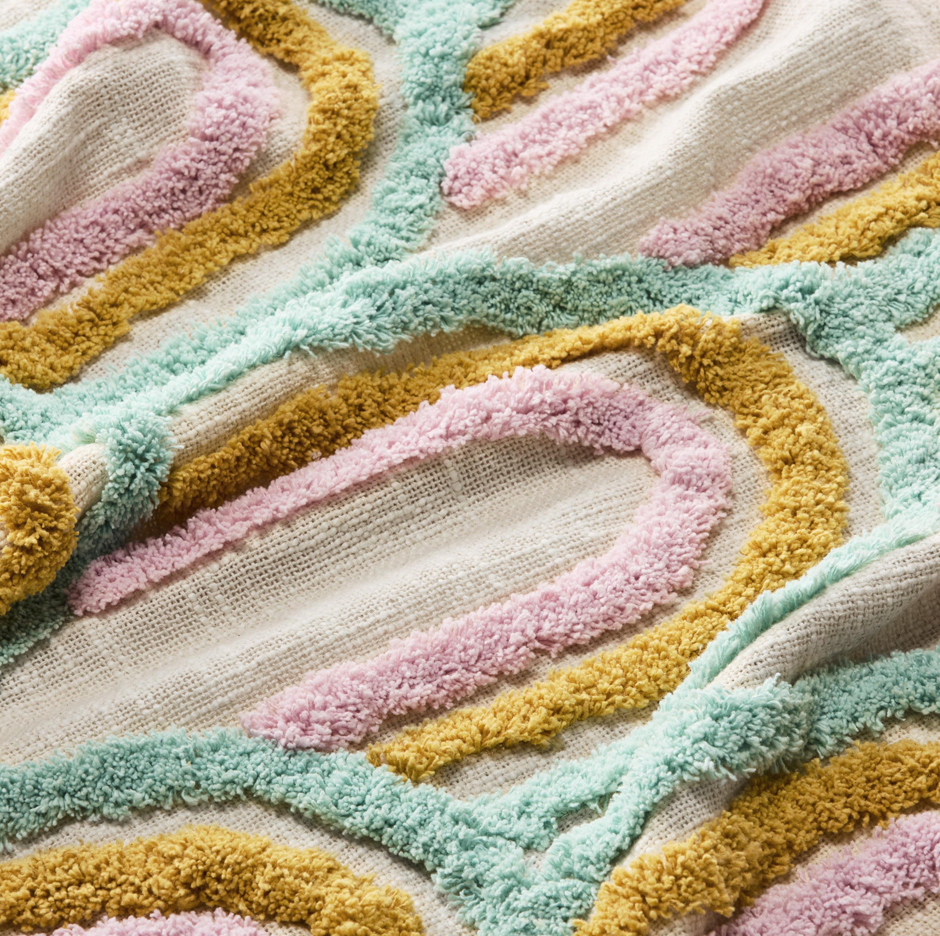 Adairs Kids Rainbow Summer Tufted Cotton Throw Adairs