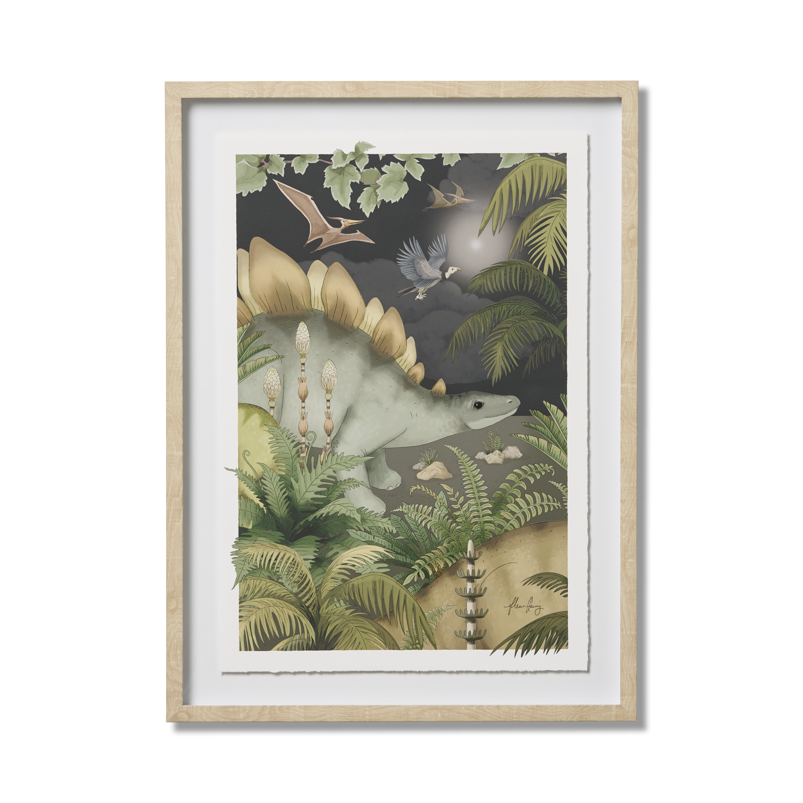 Fleur Harris Prehistorica Stegosaurus Wall Art Adairs