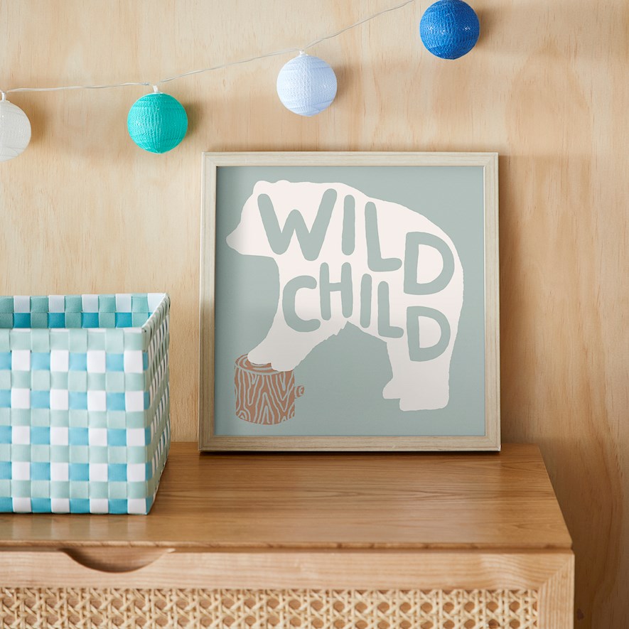 Adairs Kids Bear Cub Wall Art Adairs